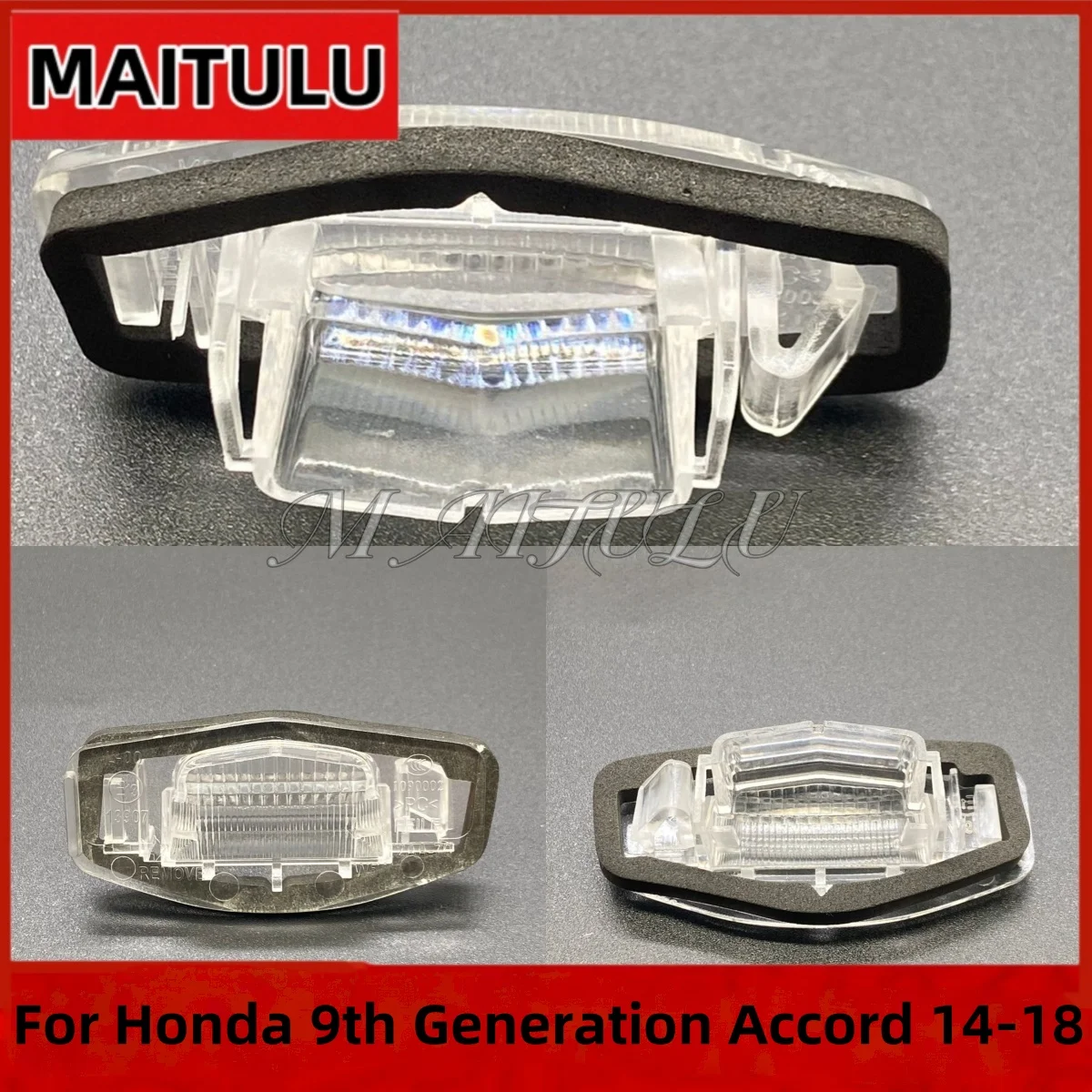 License Plate Light Housing For CR1, CR2, CR4, Honda 9th Generation Accord Rear License Plate Light Cover from 2014 to 2018
