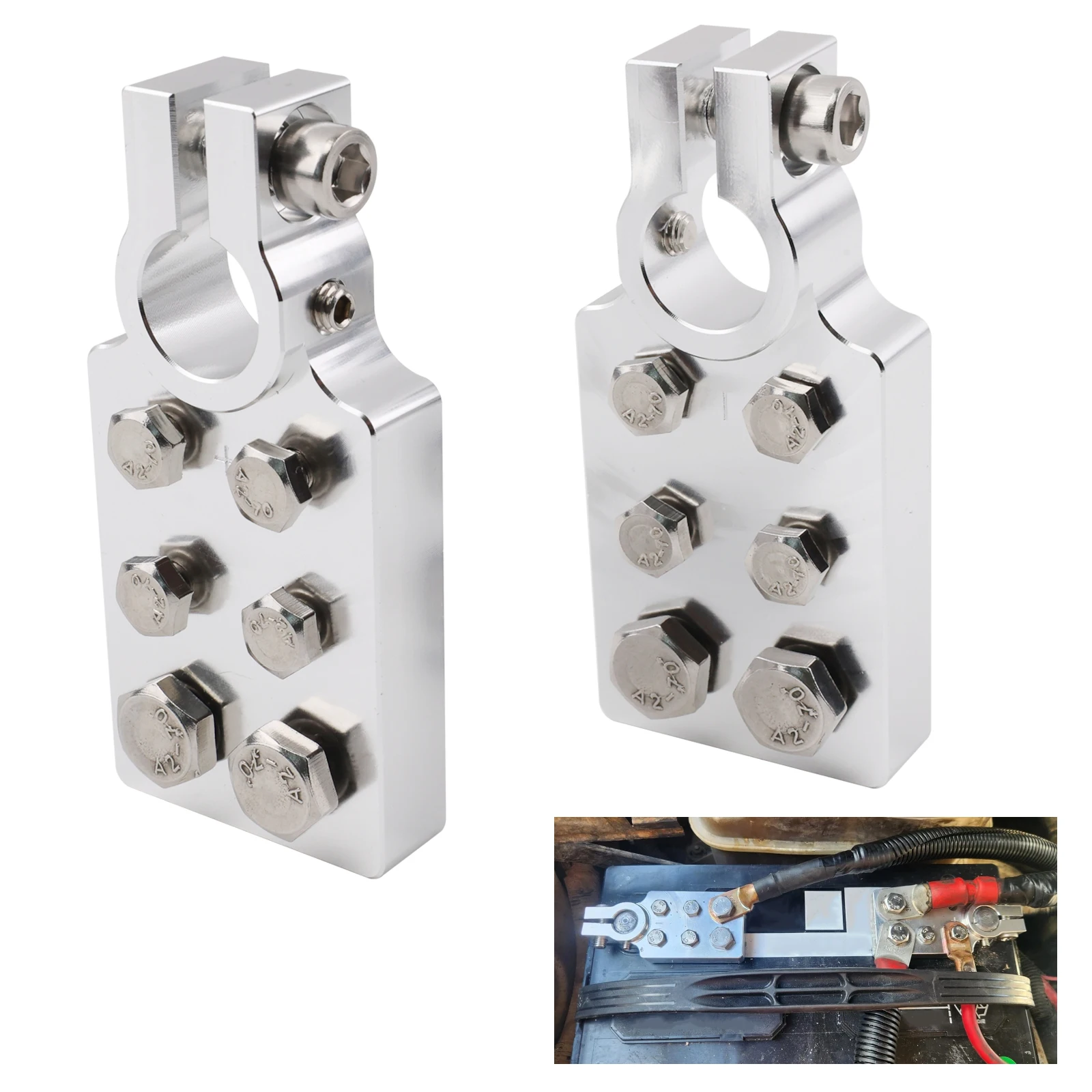 

Терминал аккумулятора 6-точечный с плоским наконечником, положительный, отрицательный для SAE, зажим для верхней стойки для Northstar AGM35 AGM34 AGM34/78 AGM65 AGM24 AGM24F