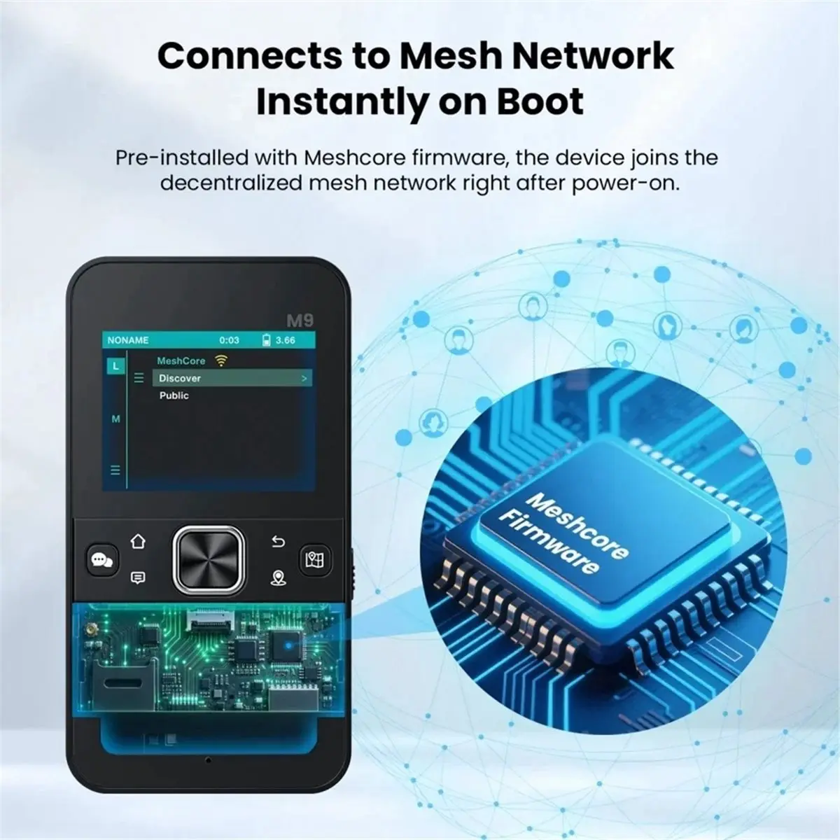 ThinkNode M9 MeshCore Communication Terminal - Dual-Core with Keyboard 2.4