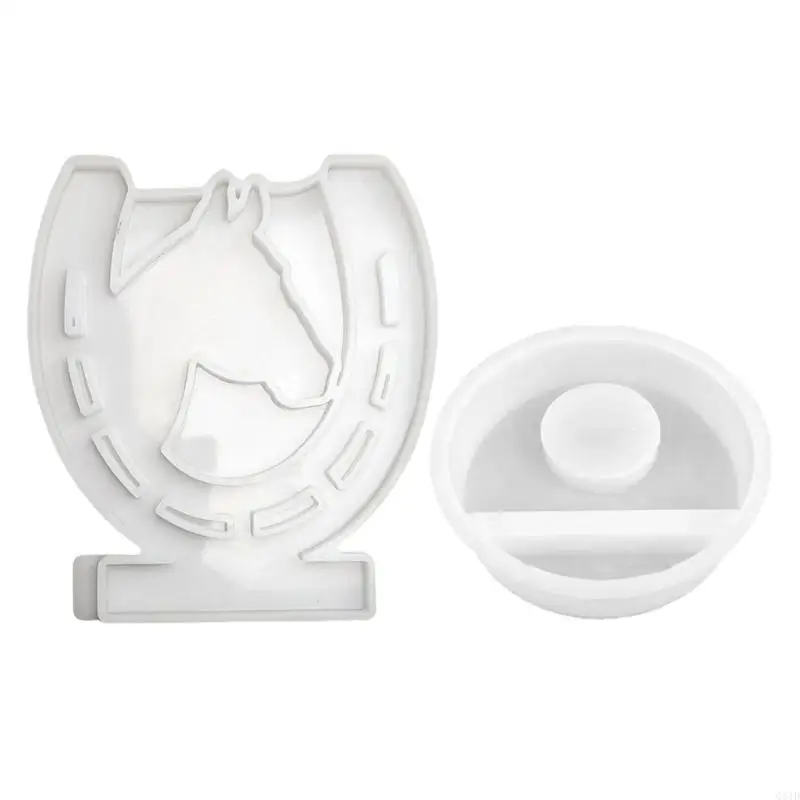 

Base Gypsum Mould Holder Mold Horse Head Desktop Ornament Silicone Mould Practical Jewelry Making Tool