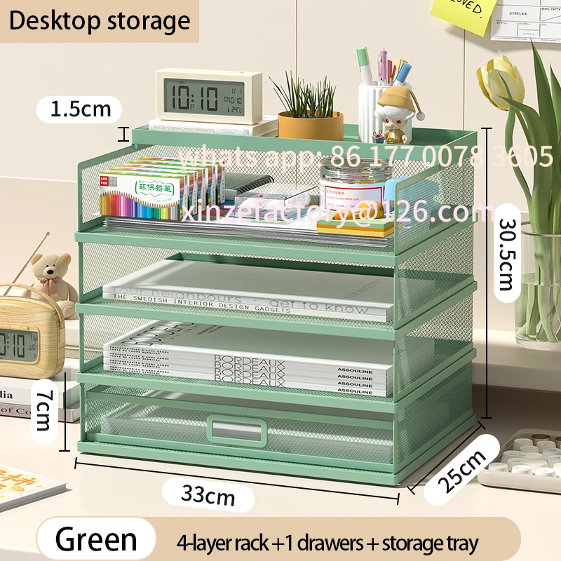 Bandeja de cartas apilable de 4 niveles personalizable, organizador de papel para escritorio de oficina, soporte de escritorio para accesorios de letras de papel