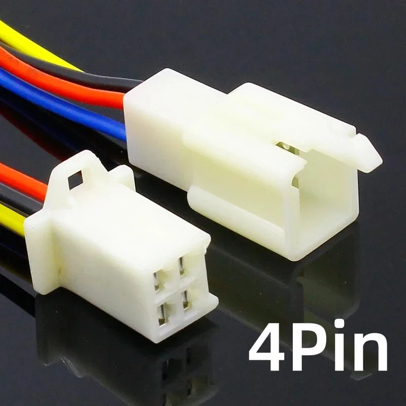1 Kit white 2.8 series4 Pin Way Electrical Wire Connector Plug Set auto connectors with cable/total length 21CM