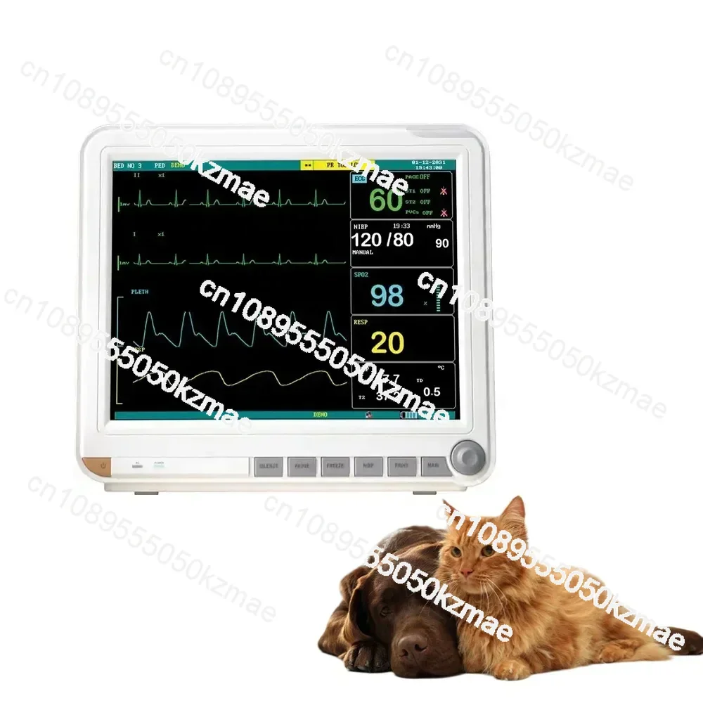 

IN STOCK Portable Vital Signs Patient Monitor ETCO2 Function 7 Parameters Type Animal Vet Multi Parameter Patient Monitor