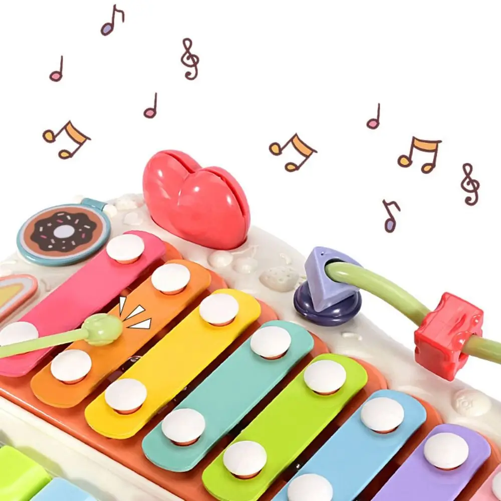 Kunststoff 8-note Knock Klavier Spielzeug Puzzle Hand Knock Baby Musik Teig Stick Percussion Instrument Frühe Bildung