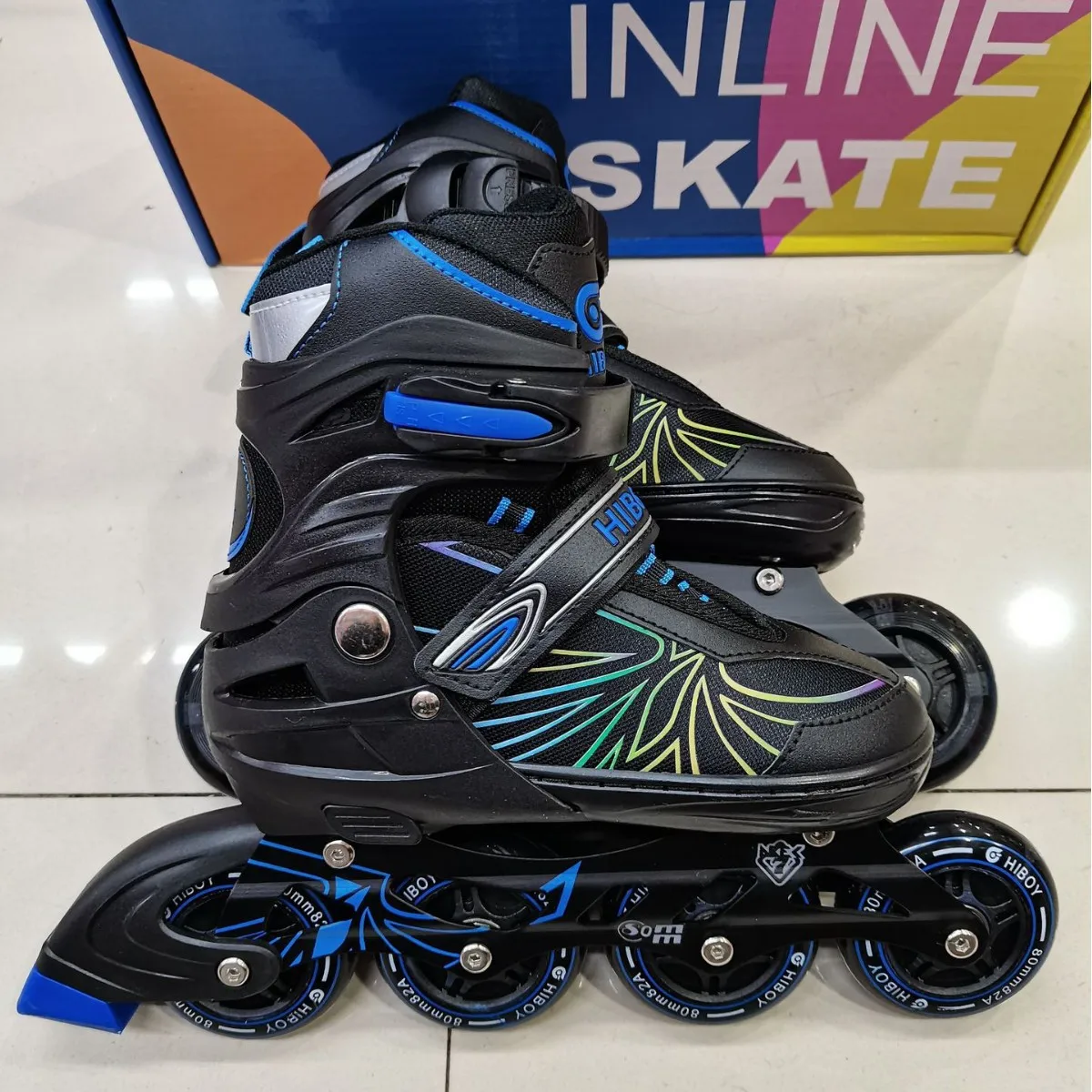 Inline Roller Skates for Girls Boys 4 Wheels Skate Shoes Adjustable Size 31-42 Adult Women Men Outdoor Skating Sneakers Gifts
