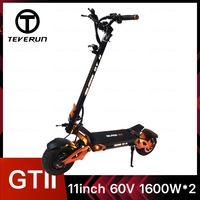 TEVERUN BLADE GT2 Electric Scooter Blade GTII 60V 26Ah 1600W*2 11inch Built-in LED NFC KKE Adjustable Suspension Skateboard