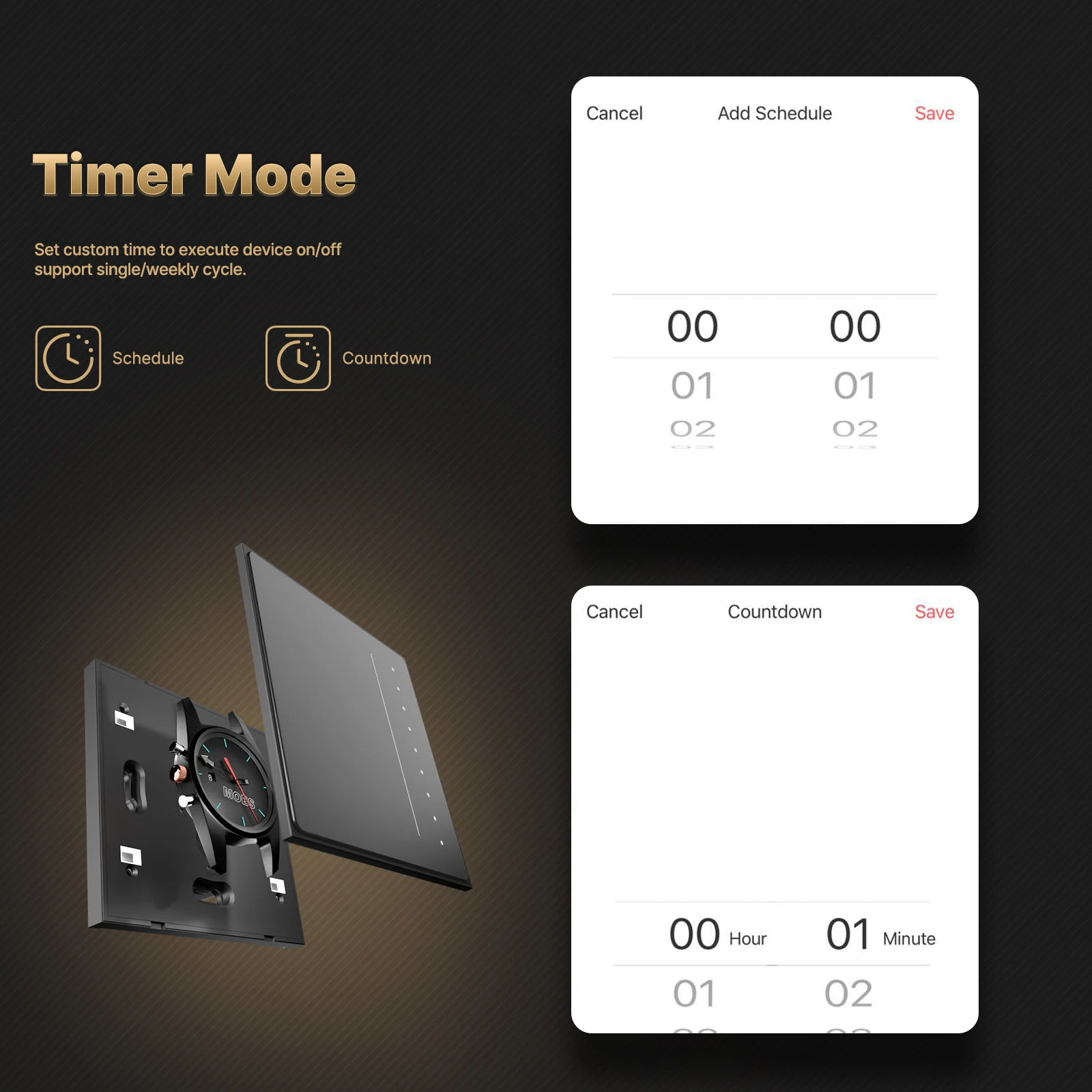 2026 NEW MOES Star Feather Series Tuya Zigbee Smart Dimmer Light Switch  APP Remote Control Compatible with Alexa Google Home
