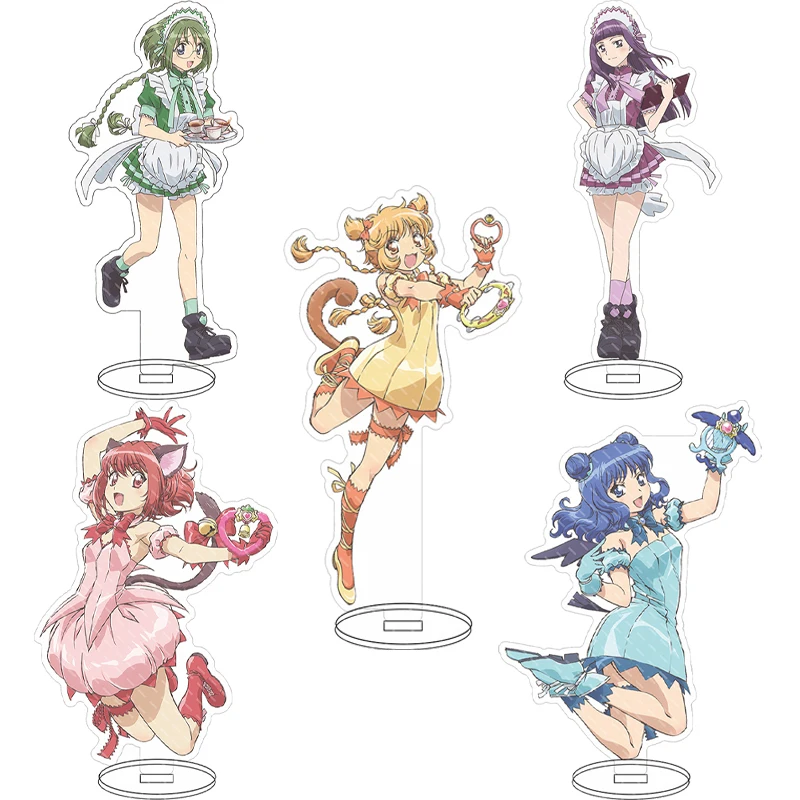 16CM Anime Tokyo Mew Mew Ichigo Momomiya Mint Aizawa Lettuce Midorikawa Pudding Fong Acrylic Stand Figure Cos Ornaments Gifts