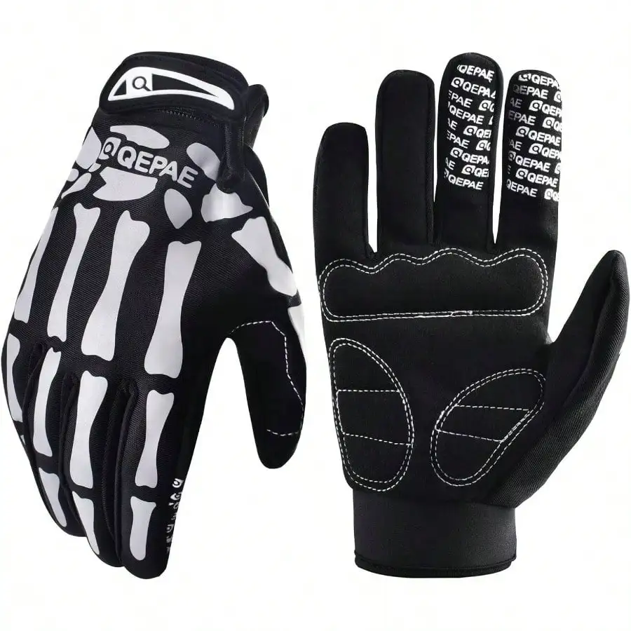 

Skeleton Gloves Adjustable Lightweight Racing Skull Sports Work Bone Gloves Anti - Slip Breathable Men Women Motorcycle, Cycling, Biking, Workout