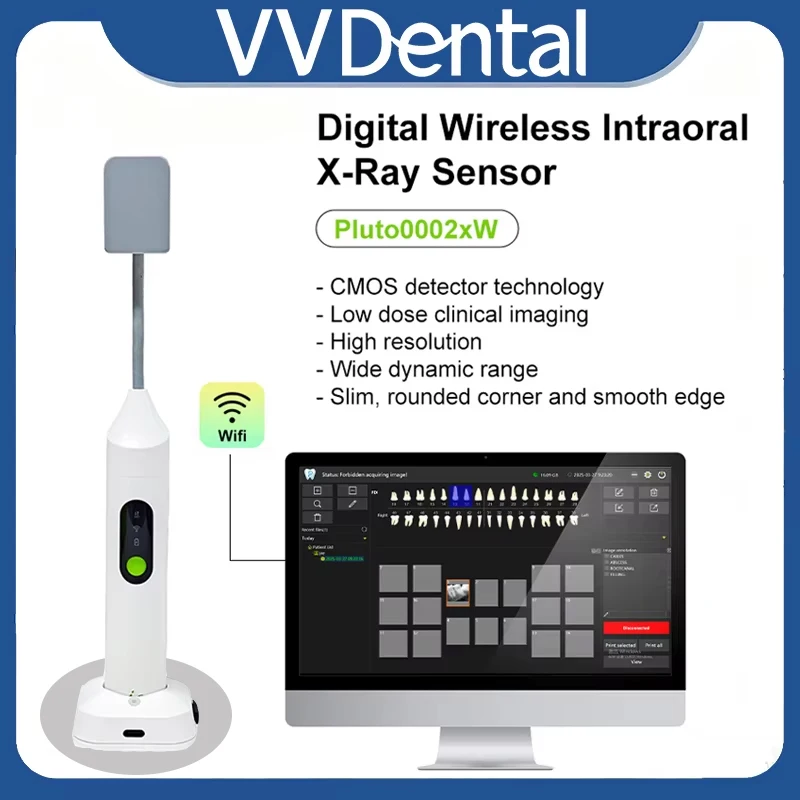 

Беспроводной датчик VVDental, рентгеновский портативный цифровой датчик RVG, HD система внутриротовой визуализации, подключение Wi-Fi, стоматологический рентгеновский аппарат