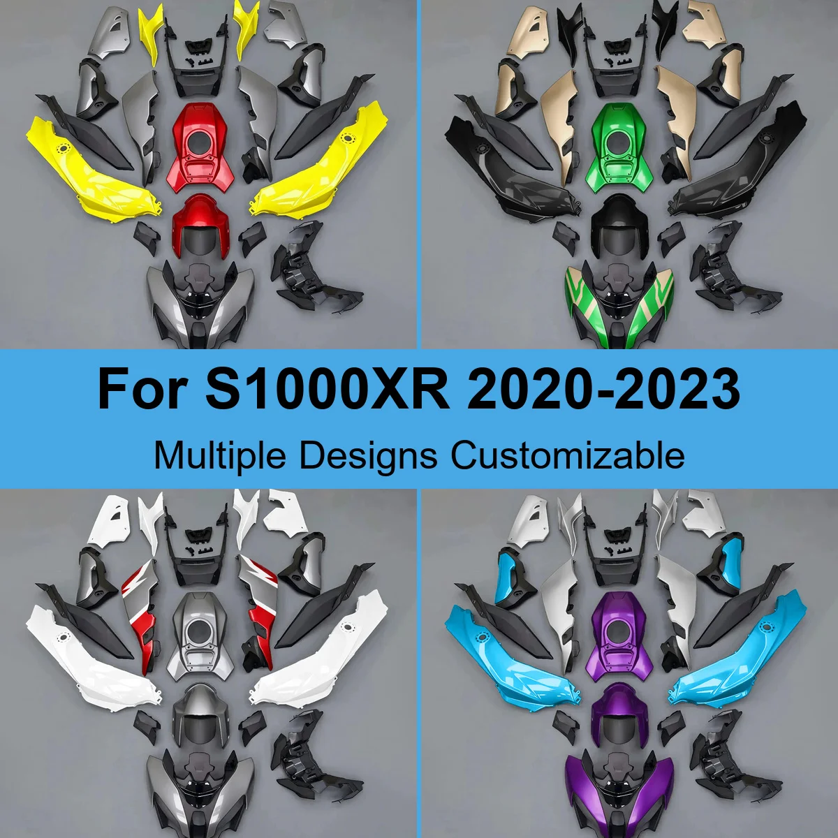 Full Cowling Panels Kit for S1000XR 2020-2023 K69 Injection Molded ABS Bodywork Set Frame Cover Protectors Spares Sets