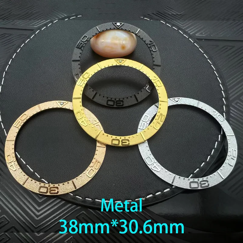 

Mod 38mmx30.6mm Curved Metal Bezel Insert Ring Fits SKX007 SKX009 SRPD GMT SUB Seamaster 300 Watch Case Ring Repair Parts