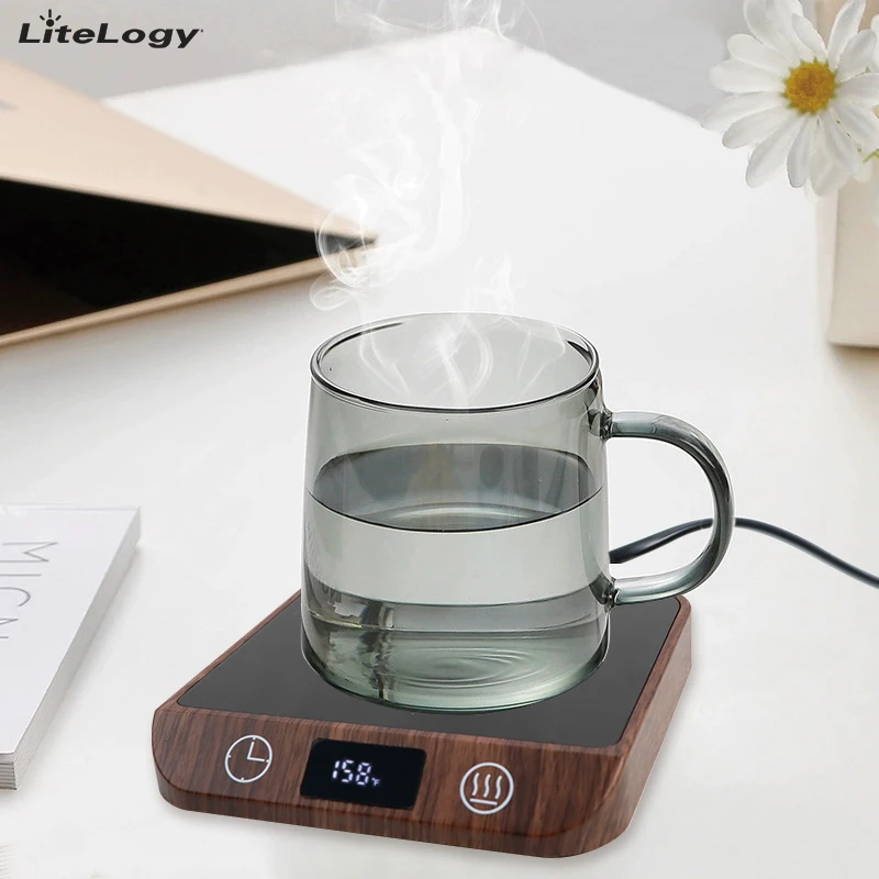 113hot Smart Cup Warmer Light Indicator 5 Temperature Settings Auto Shut-off for Heating Coffee Milk Cocoa Consumer Electronics