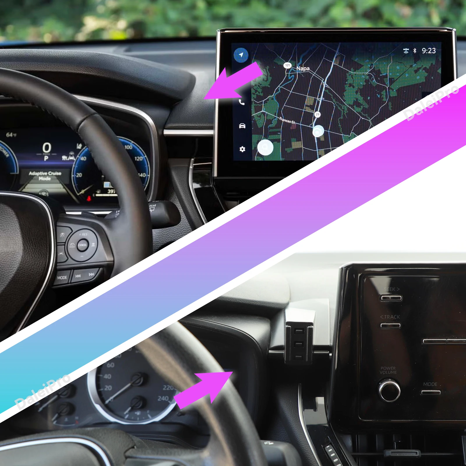 LHD für Toyota Corolla e210 2019 2020 2021 2022 2023-2026 Auto-Handyhalterung, fahrzeugspezifische austauschbare Armaturenbrett-Handyhalterung – Detail 5