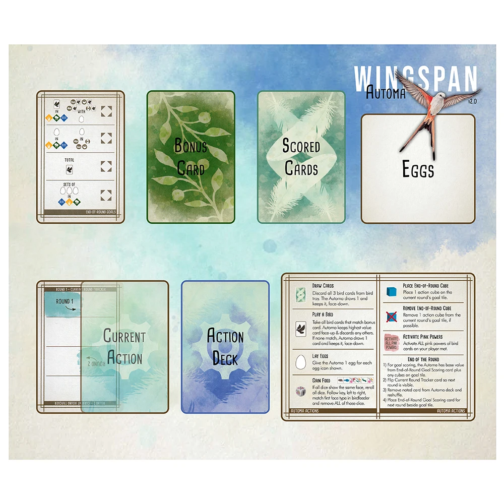 Wingspan Board Playmat Play Mat Table Mat Rubber Material Award-Winning Strategy Game About Birds Accessory