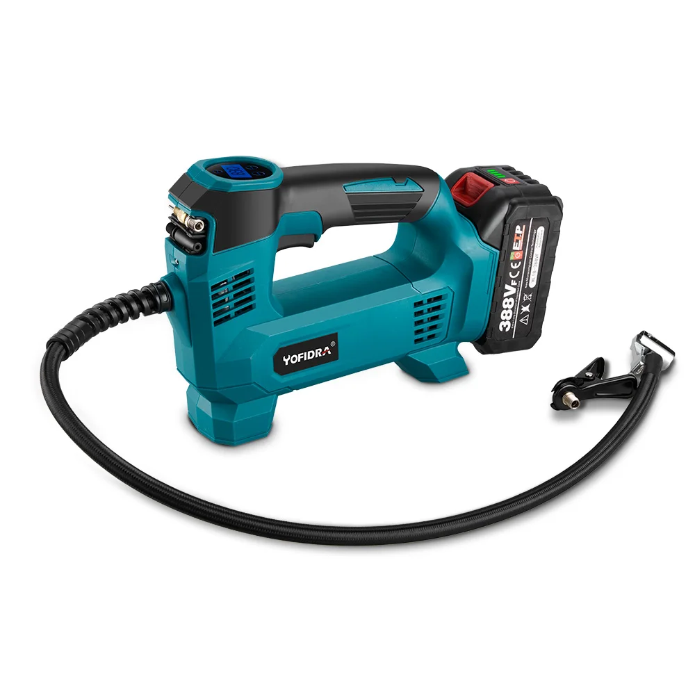 

Беспроводной электрический воздушный насос с цифровым дисплеем, перезаряжаемый автомобильный электрический насос для накачивания шин, пневматический инструмент для батареи Makita 18 В