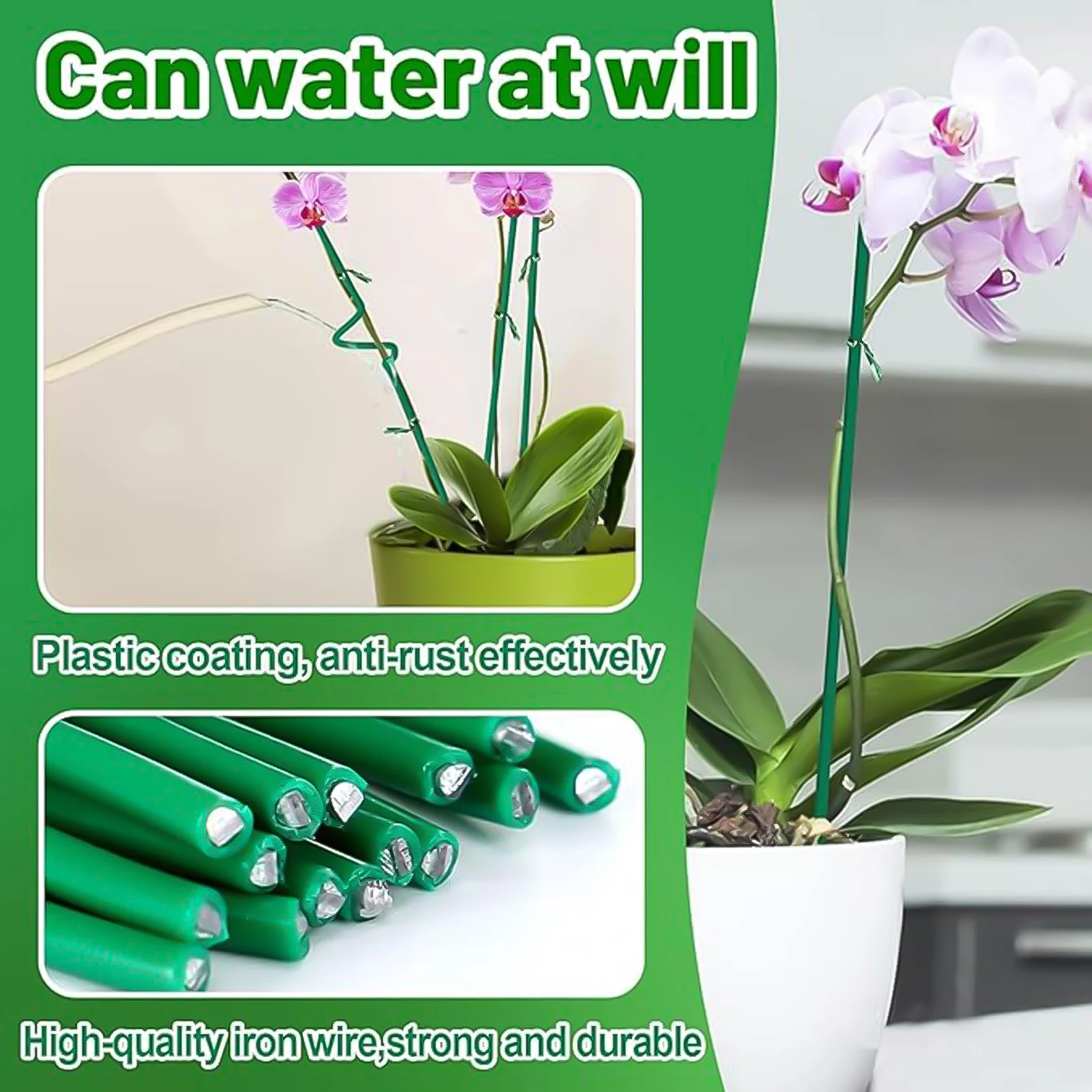

Plants Natural Support Sticks Sturdy Garden Orchid Stake Poles for Indoor and Outdoor Plants