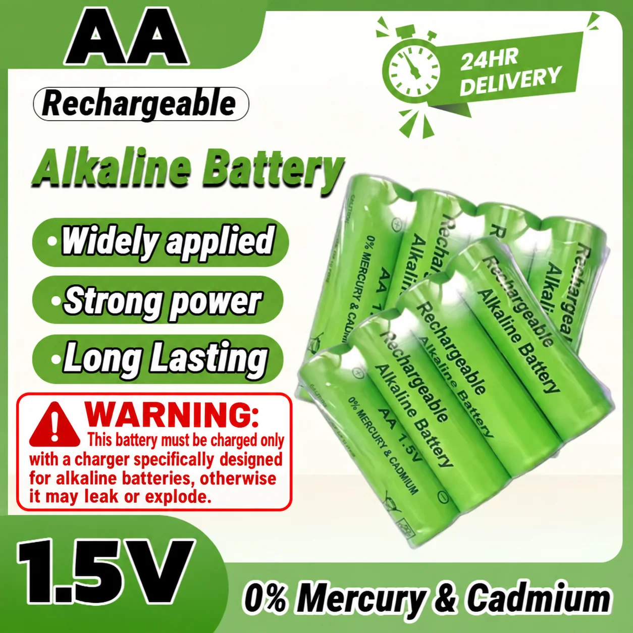 High Capacity 1.5V AA 3000mAh Rechargeable Batteries, Long Lasting for Toys Camera Remote Control Flashlight & Mouse