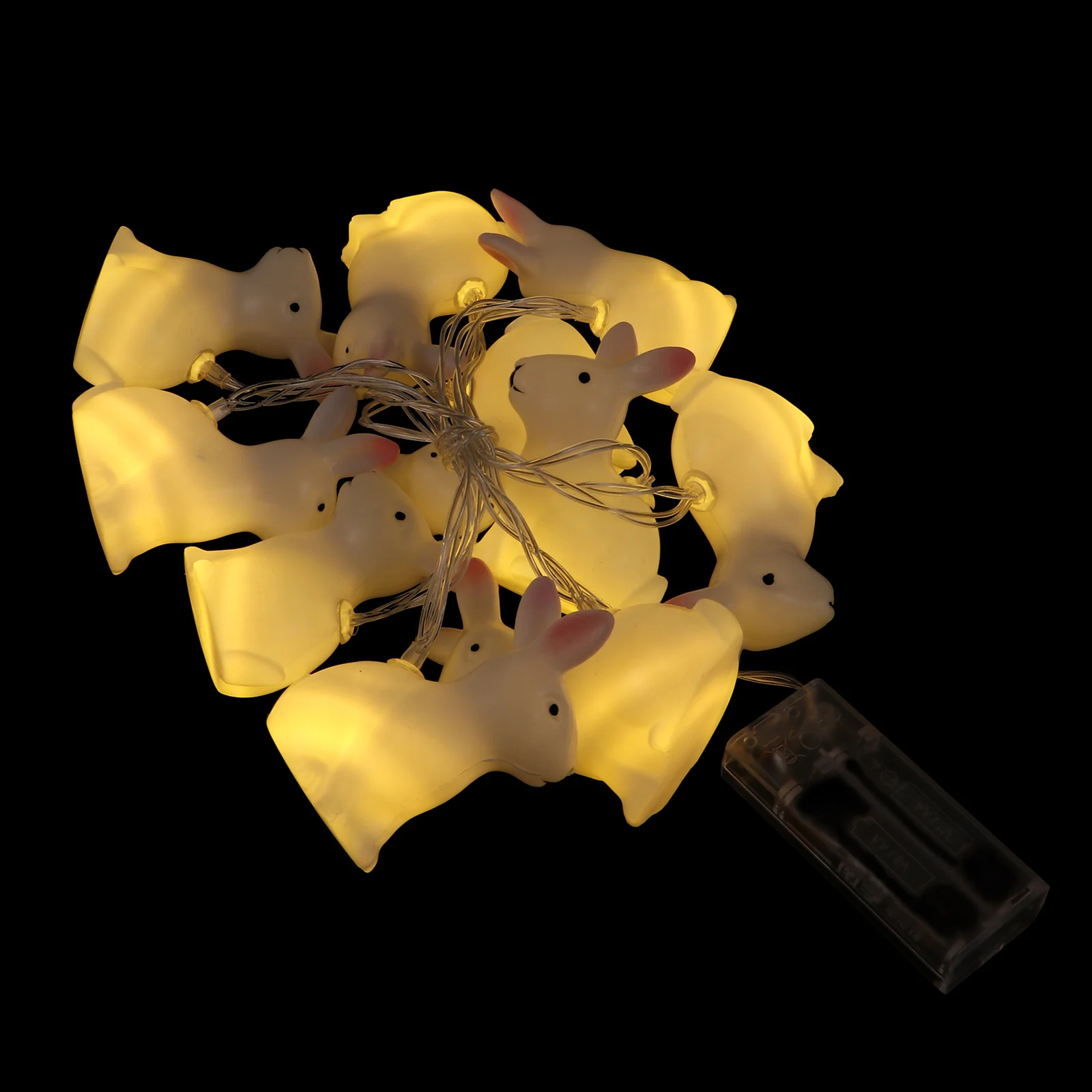 1Set Small Rabbit Light String LED Easter Decor Lamp for Living Room Hotel Bar Party Gathering Warm Ambiance Easter String Light