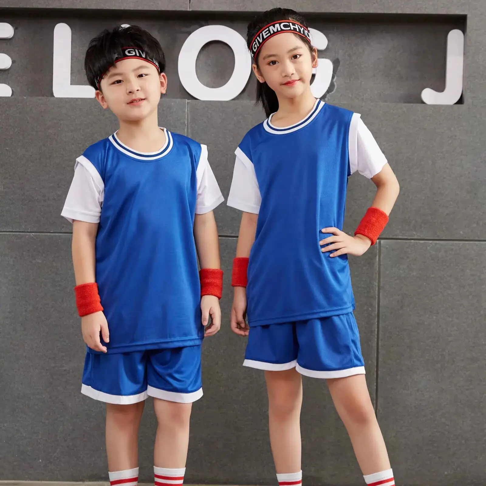 NEW 24 25 Children's clothing suit boy girl Basketball Jerseys  Fake two-piece uniform kit training Shirts and shorts