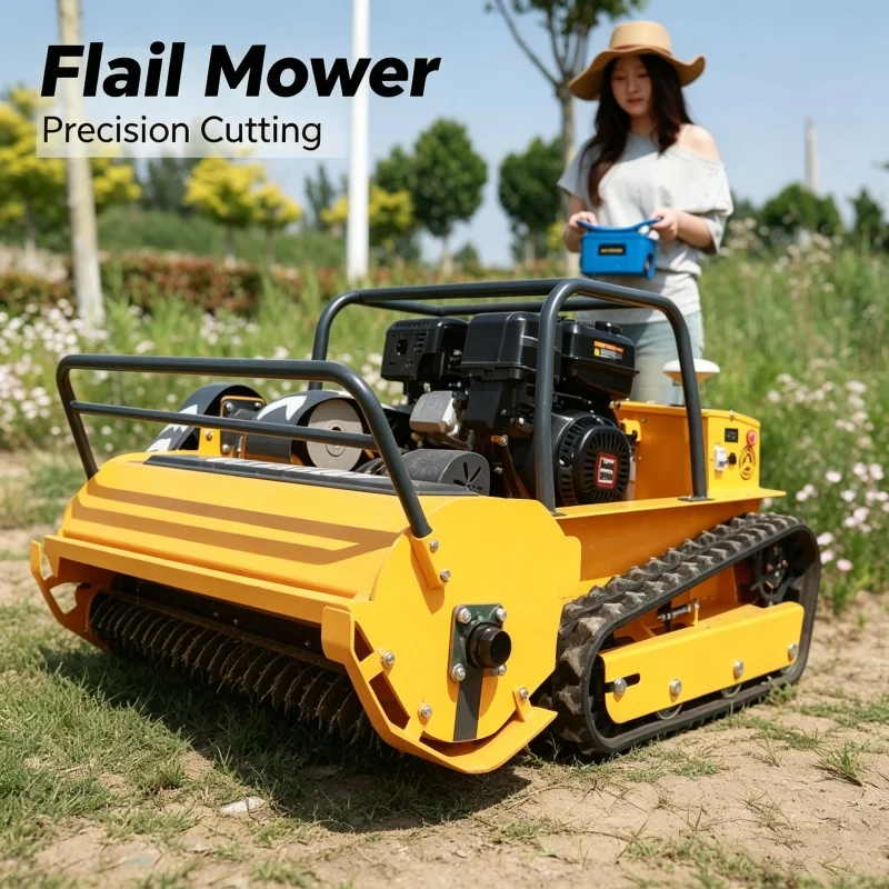 Customized Remote Control Flail Mower Landscape Nursery Remote Control Lawn Mower shaped sapling garden grass trimming care