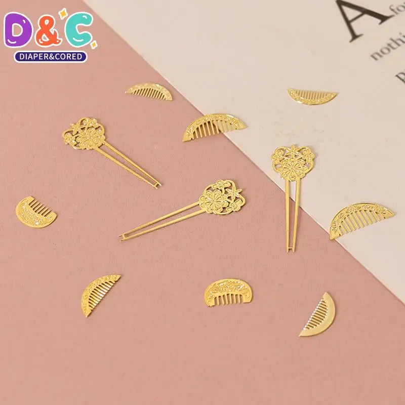 Dollhouse Simulation Mini Hair Comb Doll Chinese Style Hairpin Doll Dress Up Decoration Accessories For Kid Pretend Play Toys