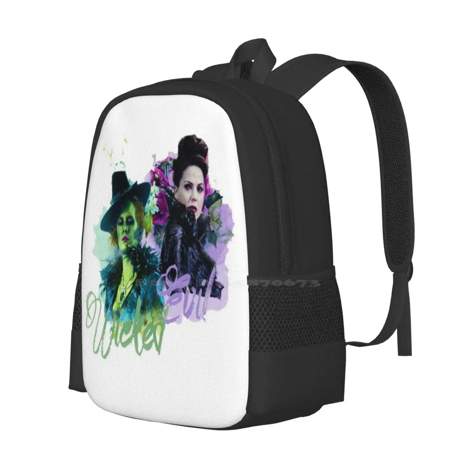 Sisters-Wickedqueen Pattern Design Bagpack School Bags Zelena Regina Ouat Once Upon A Time Sisters Wicked Witch Evil Queen