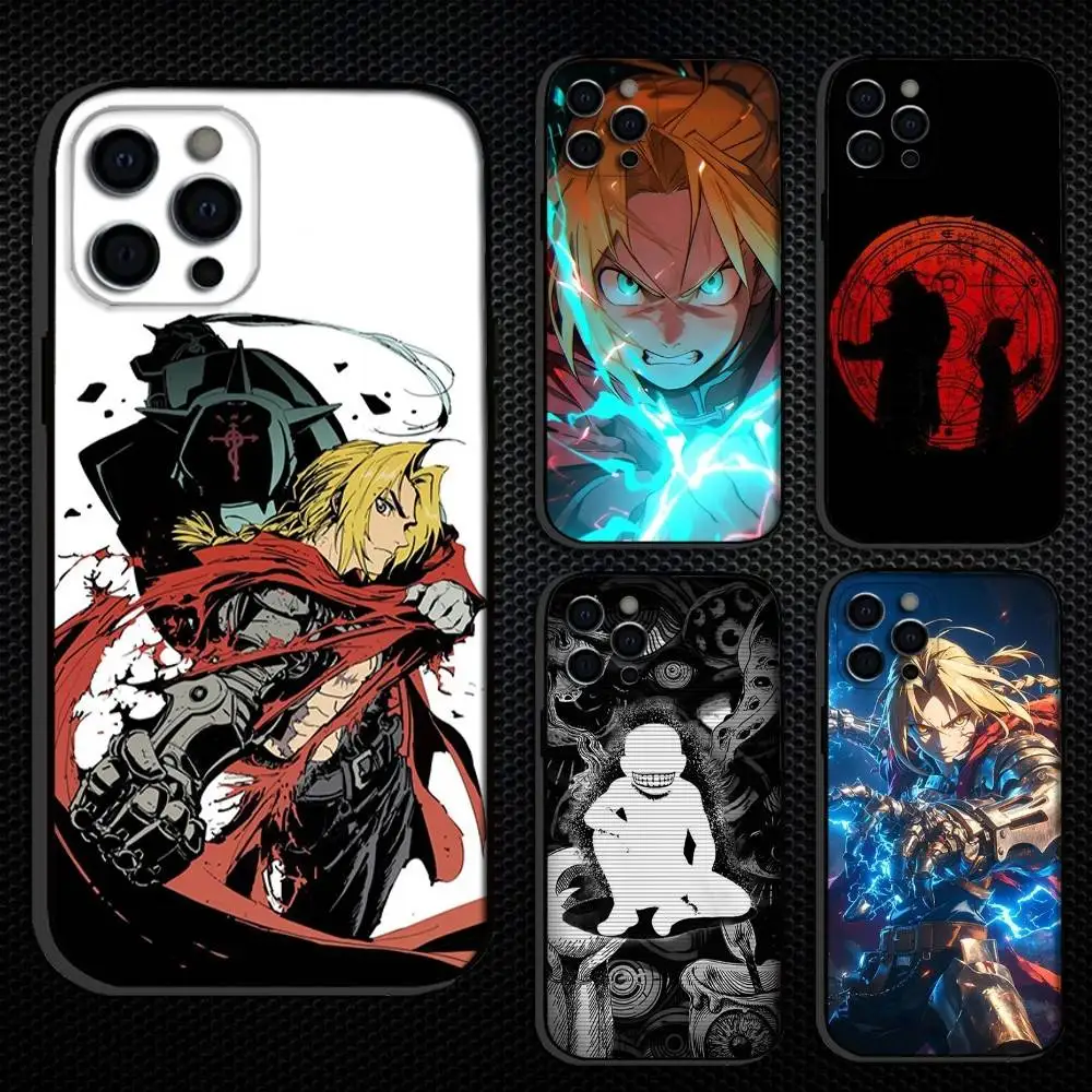 

Fullmetals Anime A-Alchemists Brother Phone Case For iPhone 16,15,14,13,12,11 Plus,Pro Max, Others Soft Black Cover