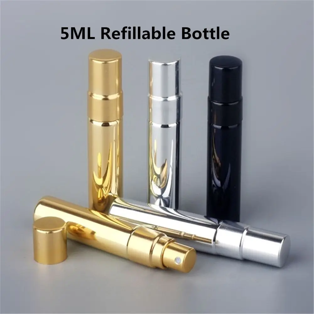 5ML Health Care Nozzle  Alcohol Atomizer Glass Bottle Refillable Bottles Scent Pump