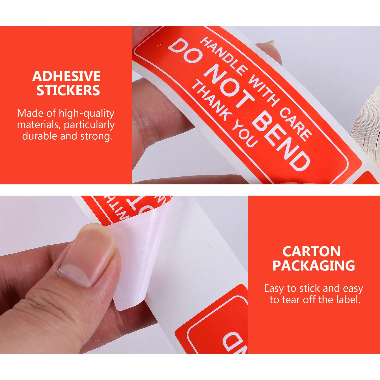 

150Pcs Handle Care Sticker Red Fragile Warning Label Shipping Fragile Stickers for Package Protection Handle with Care Sticker