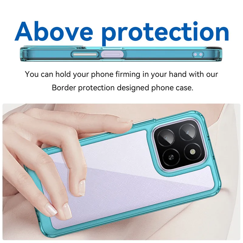 For Honor X5b Plus Case Honor X5b X6a X6b Cover TPU Border Acrylic Backplane Bumper Protective Phone Cases Honor X5b Plus Funda