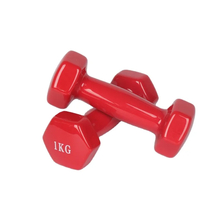 

Hot Sale Factory Direct Price Bodybuilding Dip Plastic Hex Dumbbell 1kg