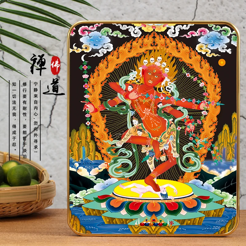 Tibetan esoteric Dharma protector, portrait of the Mother Buddha of Ming Dynasty, Phnom Penh photo frame decorative painting and