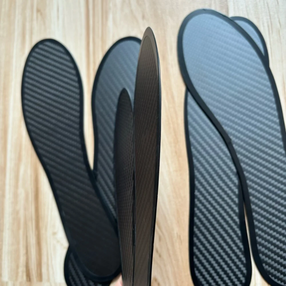 0.8mm 1mm 1.2mm Thickness Fiber Sporty Insole Carbon Insole Quality New 1 Pair Rigid Shoe Insert for Sports Male Shoe-pad Female