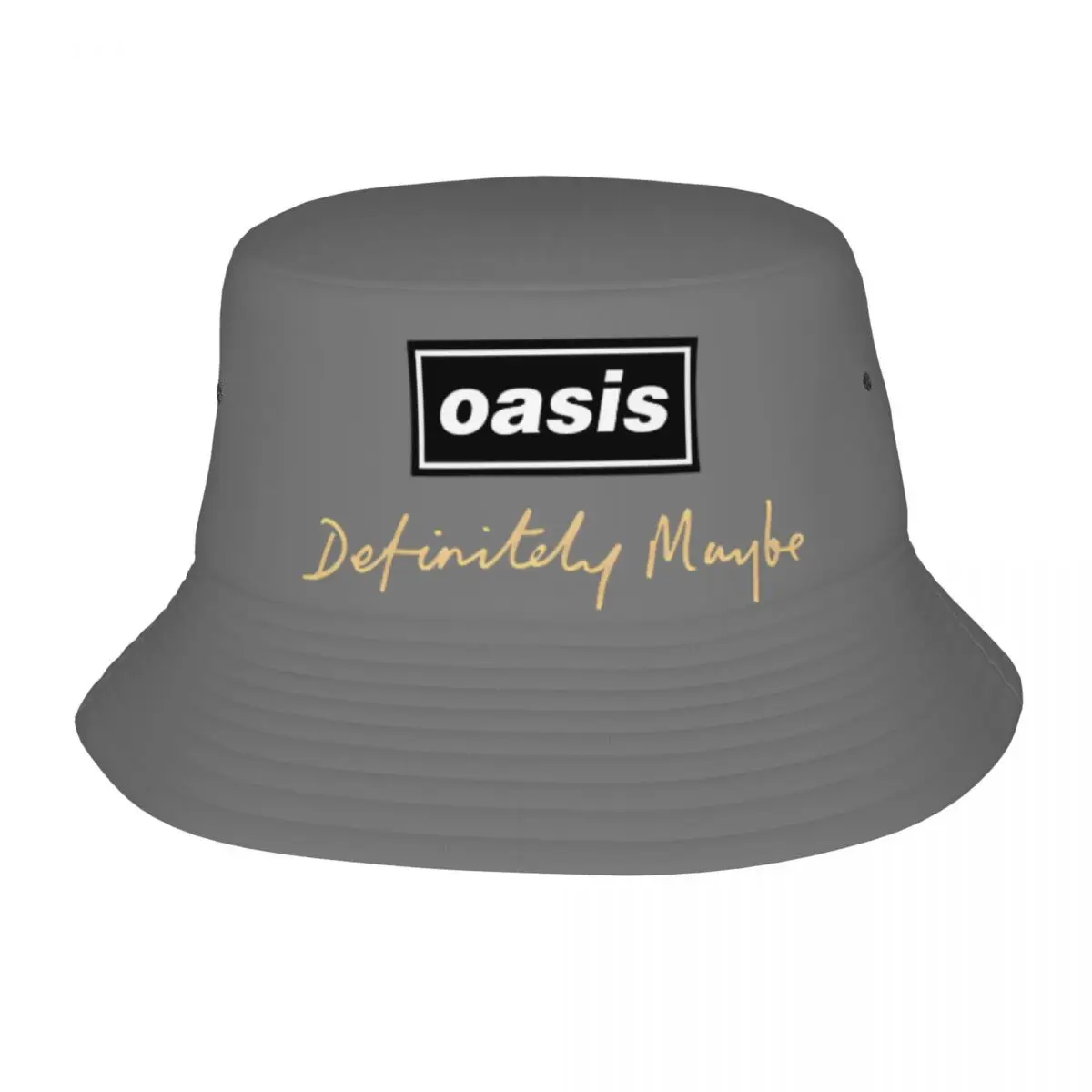 Unisex Bucket Hat British Music Definitely Maybe Logo Hot Summer Headwear Packable Sports Fishing Fisherman Hat O-Oasis Bob Gift