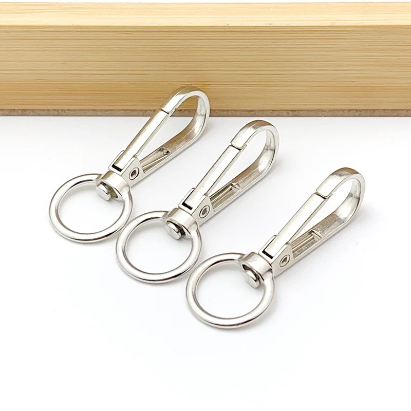 10pcs Zinc Alloy D Ring Rotating Keychain Metal Pack Chain Carabiner Handmade DIY Jewelry Belt Clothing Bag Materials Wholesale