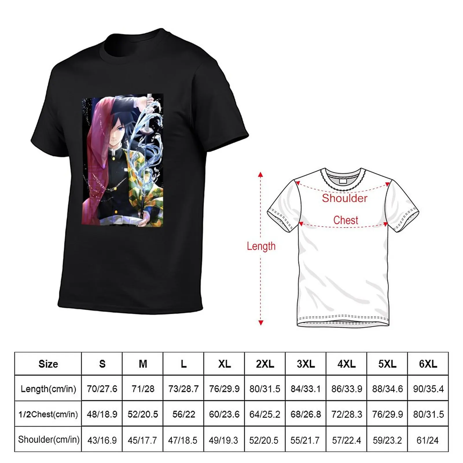 New Gi-yu Water Breathing T-Shirt T-shirt for a boy vintage t shirt cute tops summer clothes Men's t-shirt