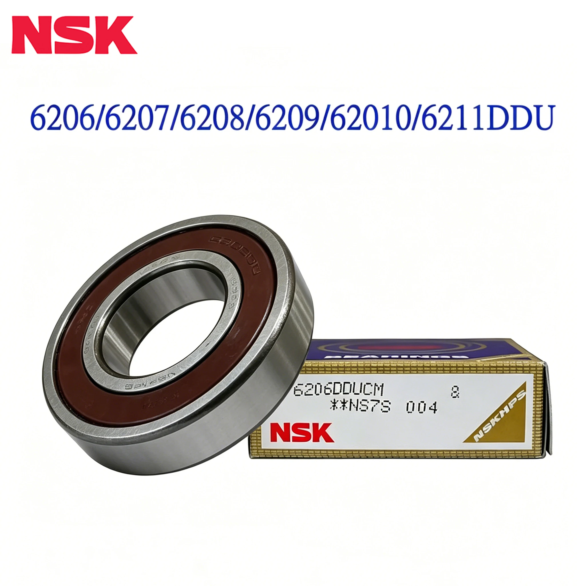 2pcs High Precision Low Noise Original NSK 6206DDU 6207DDU 6208DDU 6209DDU 6210DDU 6211DDU Deep Groove Ball Bearings