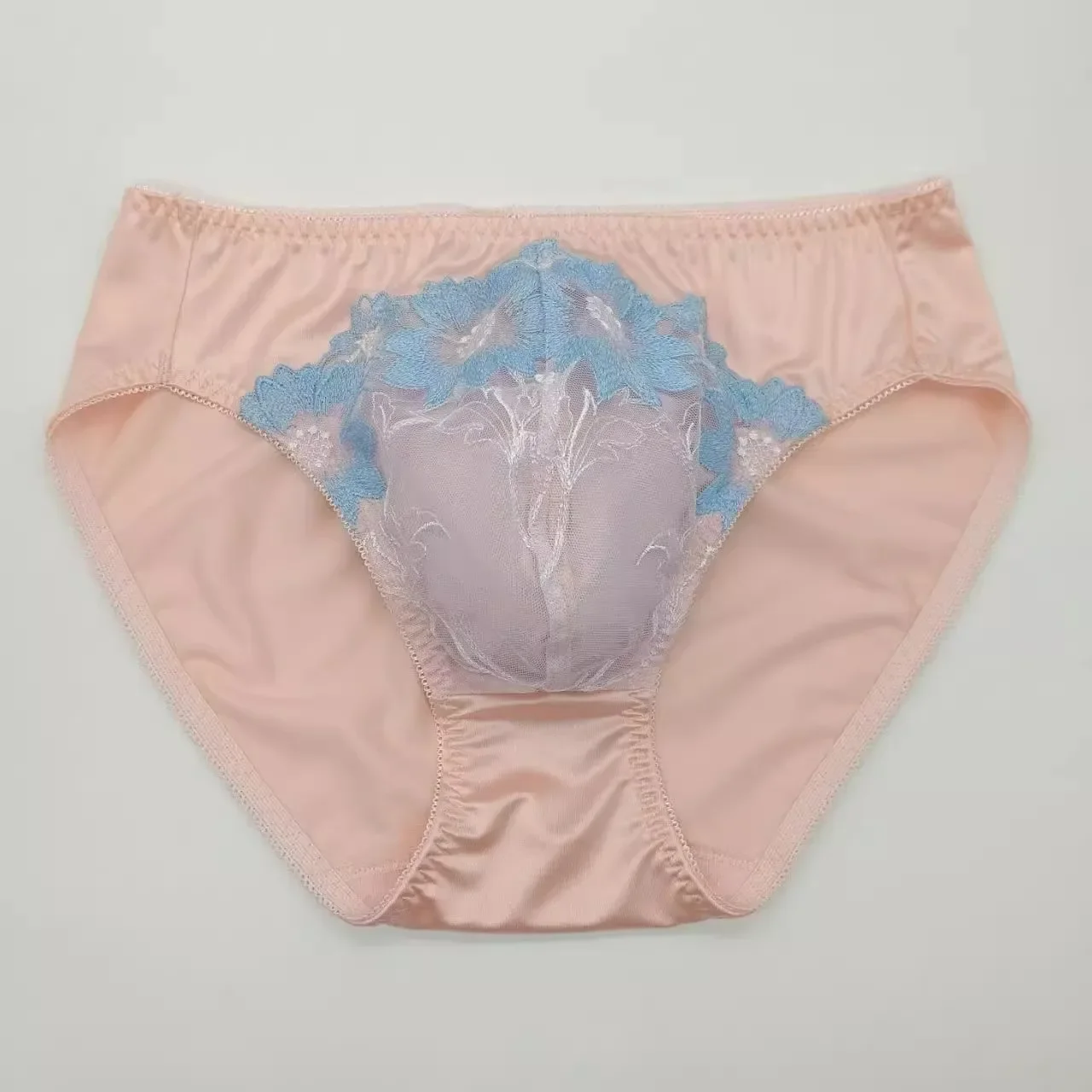 セクシーなレースのシルキータッチ男性用ブリーフシシーローウエストパンティーLGBT原宿プライベートパーティーコスチュームBFギフトパンツ