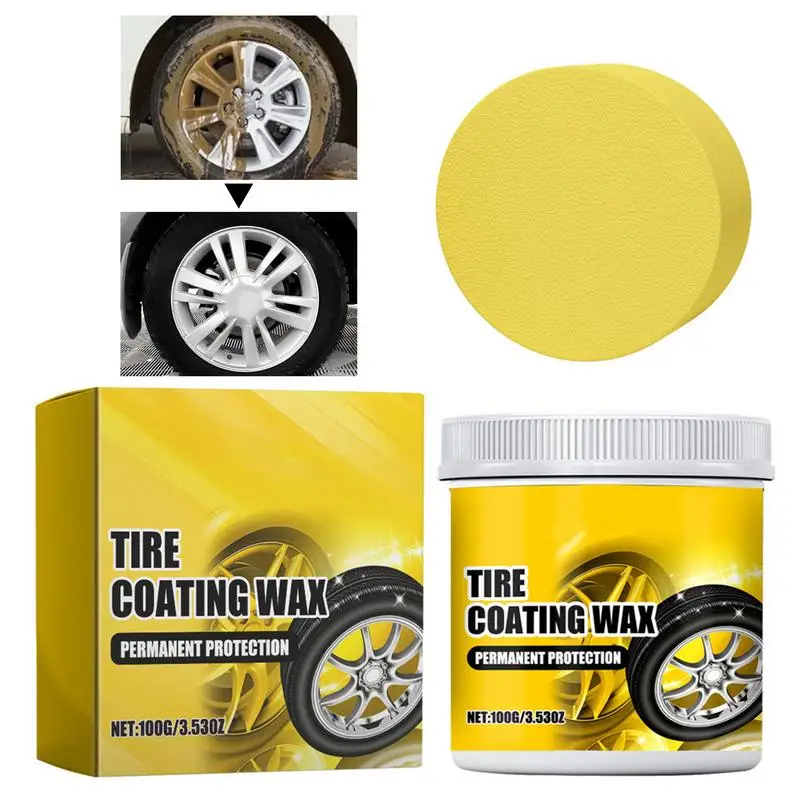 

Car Tire Retreading Cleaning Cream 3.52oz Car Detailing Polish Wheel And Tire Cleaner Car Tire Shine Tire Cleaning Agent Tire