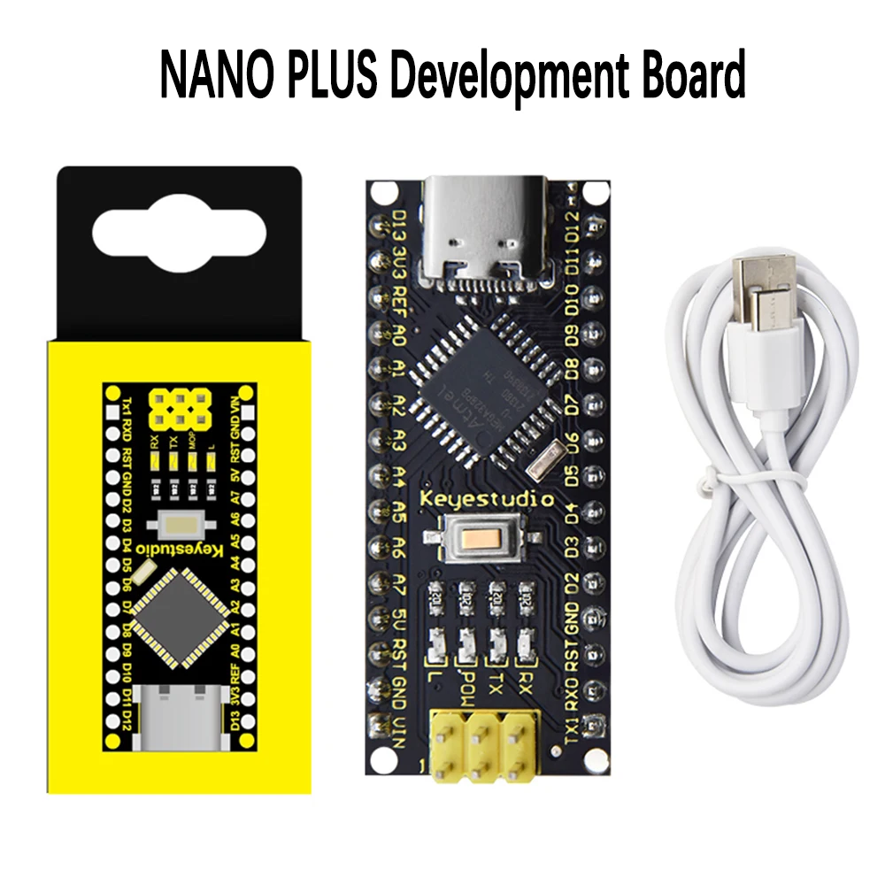 Keyestudio16MHz ATMEGA328P CH340 NANO płytka rozwojowa z загрузчиком + USB-ładowalność kompatybilna z Arduino NANO DIY zestaw elektroniczny