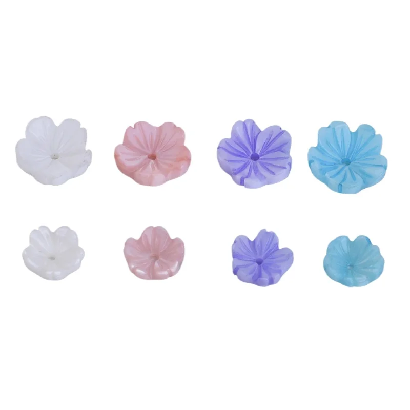 

Mother Pearl Shell Carved Flower Cabochon Central Hole 1mm Diy Jewelry Accessories 10pcs/lot