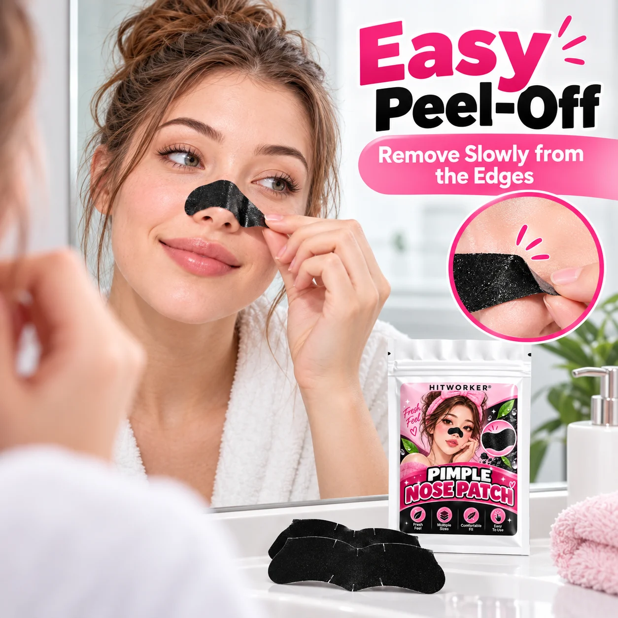 10/20 Strips Daily Nose Care Patch, Black Nose Stickers for Face Beauty Routine, Easy Wear, Comfortable Fit