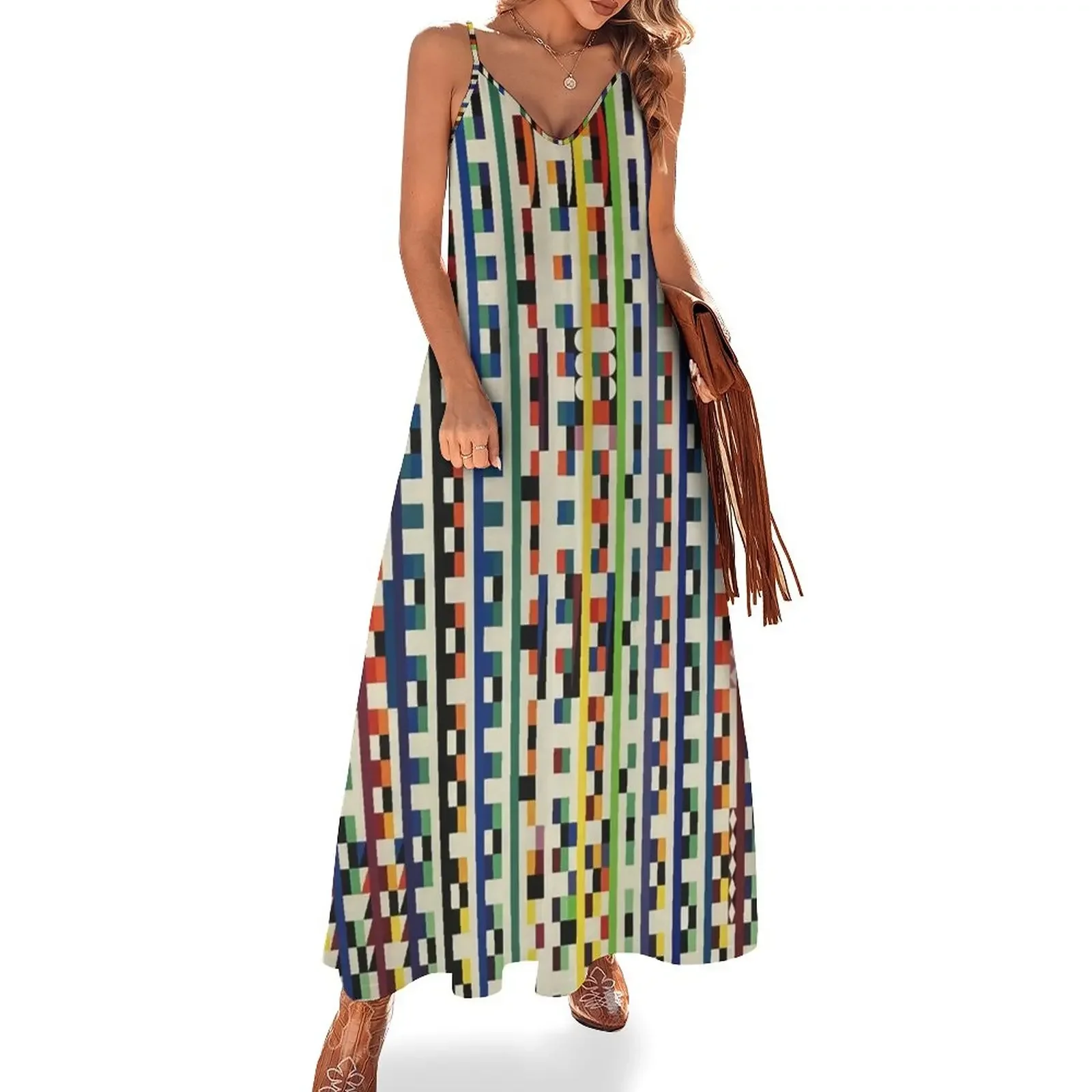 

Yaacov Agam Beyond The Visible Sleeveless Dress Cocktail of dresses Long dress woman ladies dresses for special occasion Dress