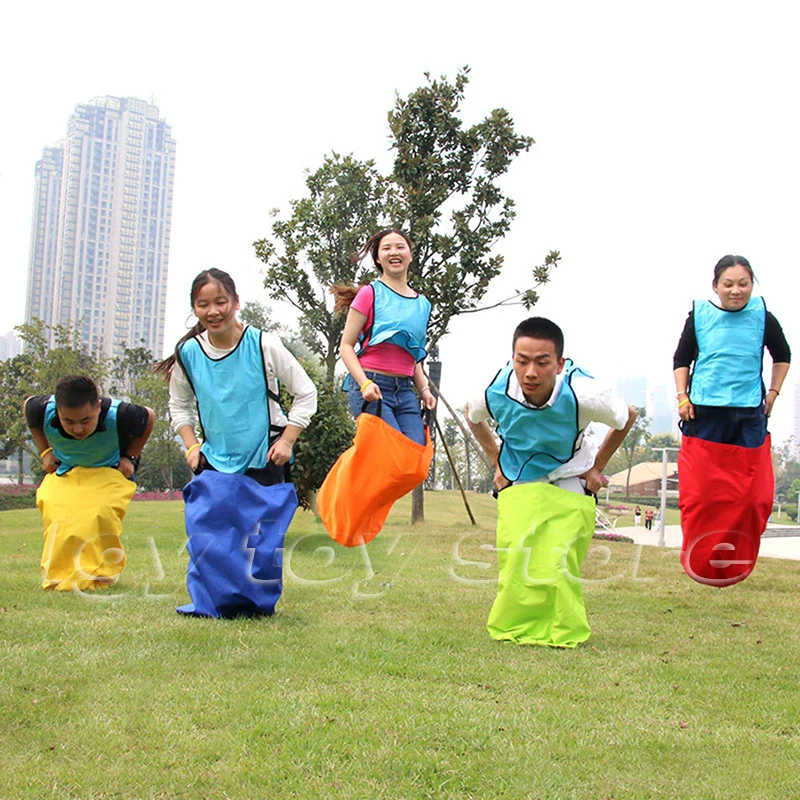 sack race Bag team games 2 Layer Cloth Kangaroo Jump teen Outdoor Team Building Game Adult Children sensory outdoor Game for kid