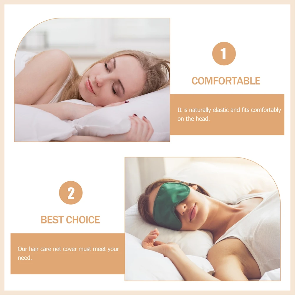 

2pcs Elastic Mesh for Women Hair Net Crochet Cover Home Use Sleep Cap to Keep Hair Neat Comfortable Ladies Polyester