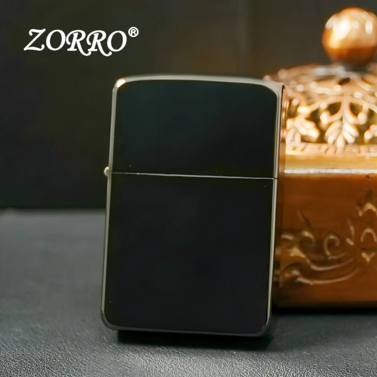 ZORRO 910 Black Warrior Kraftstofffeuerzeug, 1941 Windfestes Reibradfeuerzeug, Zigarettenzubehör, Geschenk für Männer