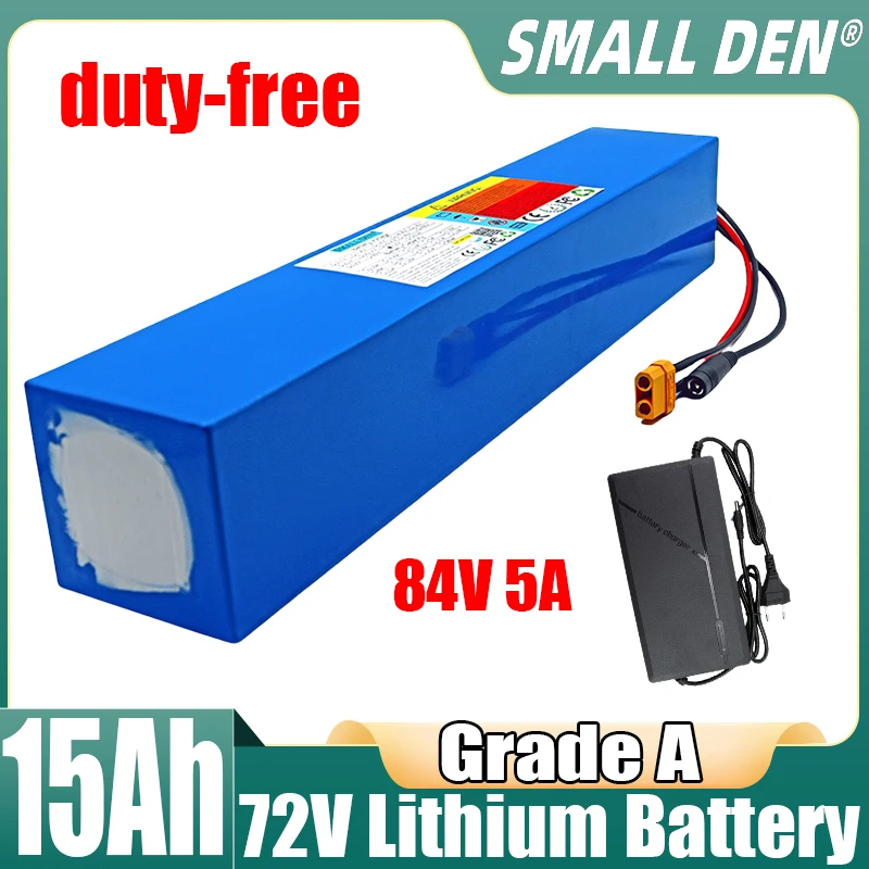 new 72V 15Ah Lithium-batterie pack 20S3P 1000W-3000W 84V Elektrische fahrrad roller motor ebike batterie mit 45A BMS + 5A Lade