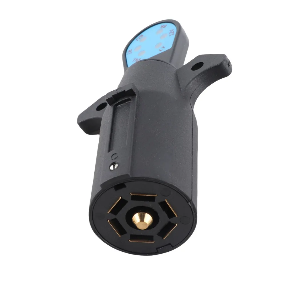 

Light Tester 12V 7 Pin Towing Light Tester 7 Way Plug Socket Tester Trailer Plug Tester Circuit Plug Tester Auto Trailers