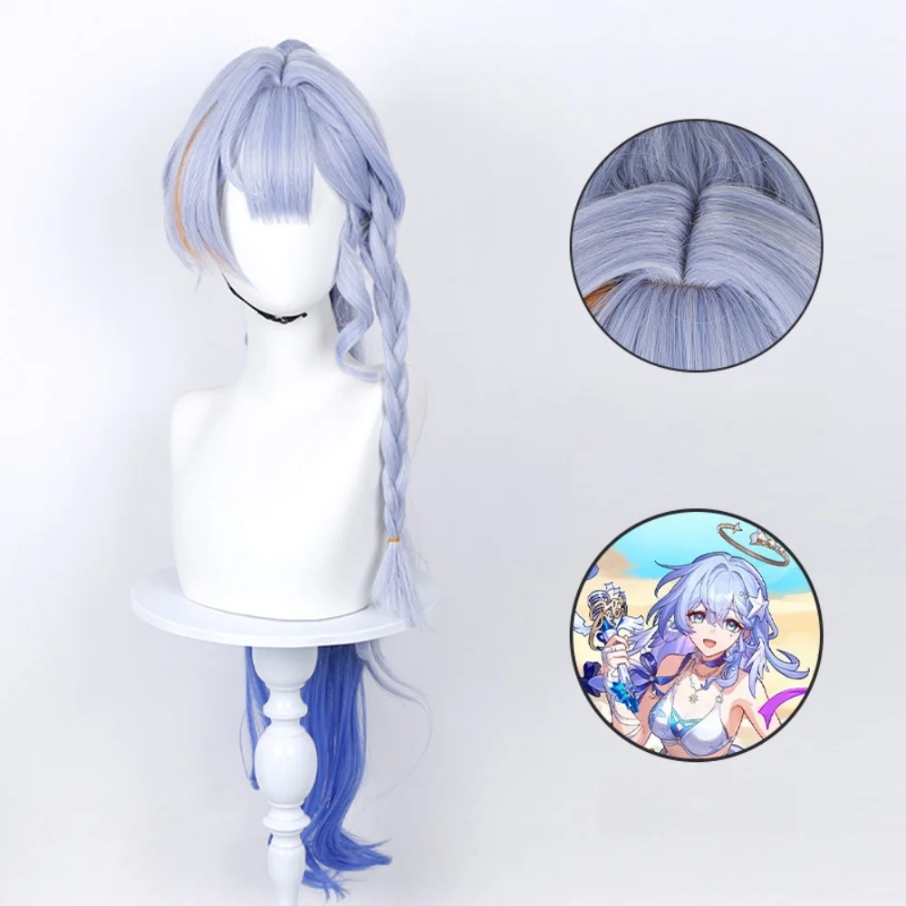 Game Honkai: Star Rail Robin Cosplay Wig Robin Rose Net Wig Halloween Party
